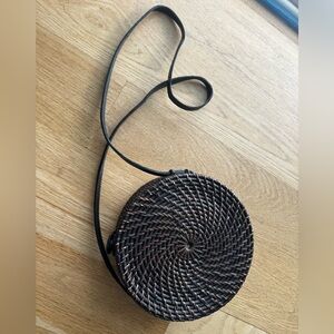 Artisan Ny round Dark Brown Woven Bag